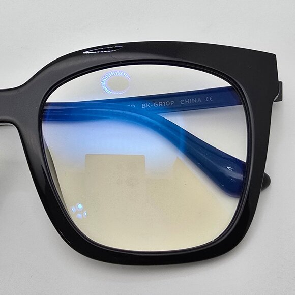 Diff Eyewear Bella Black Frame Blue Light Blocking Lens Oversized Glasses 56mm - Picture 15 of 16